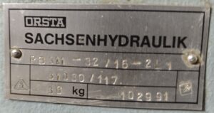Радиальный поршневой насос  ORSTA SACHSENHYDRAULIK PB311-32/16-2L1